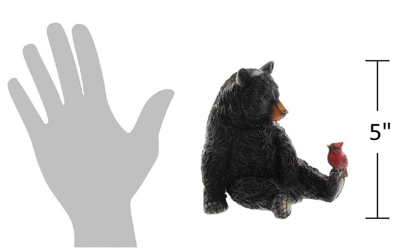 The Bridge Collection Black Bear and Cardinal Friend Figurine - Image 3